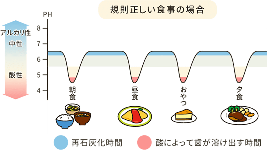 むし歯予防に効果的な「規則正しい食事」